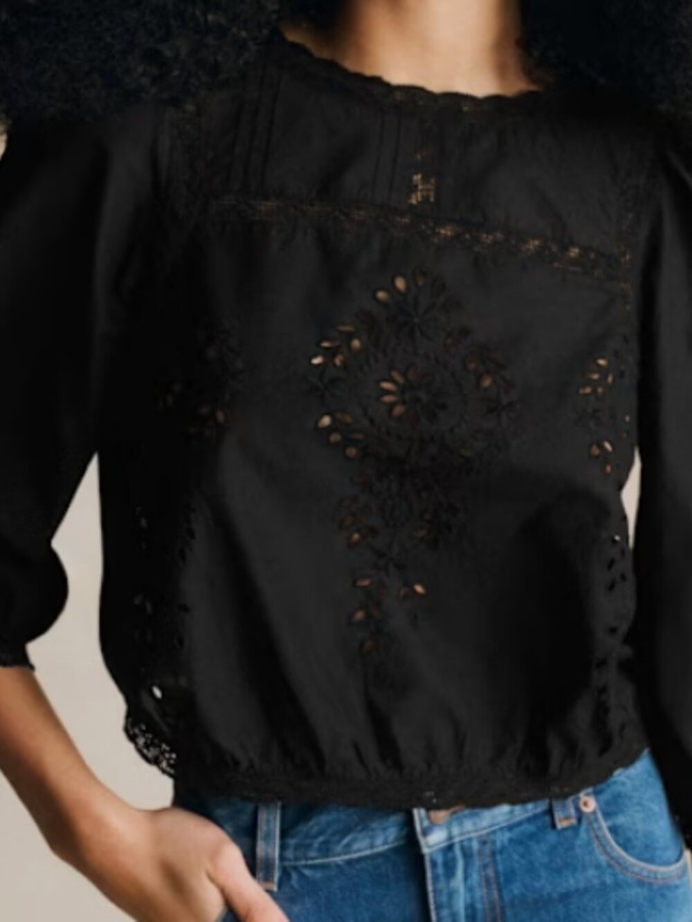 Sezane Enea blouse in Black size 46